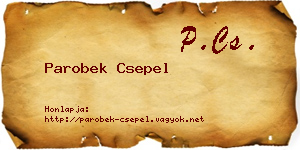 Parobek Csepel névjegykártya