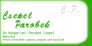 csepel parobek business card